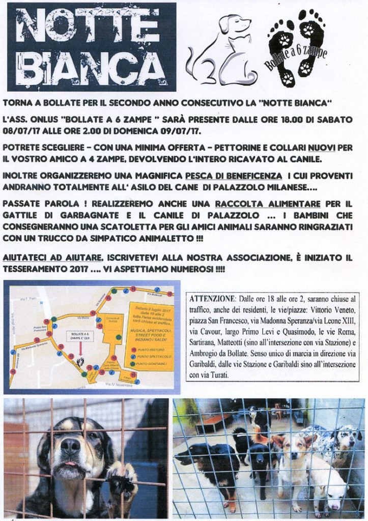eventi bollate a 6 zampe